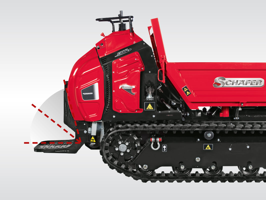 Detailansicht des Fahrerstandes des Dumpers D 1600-MF3