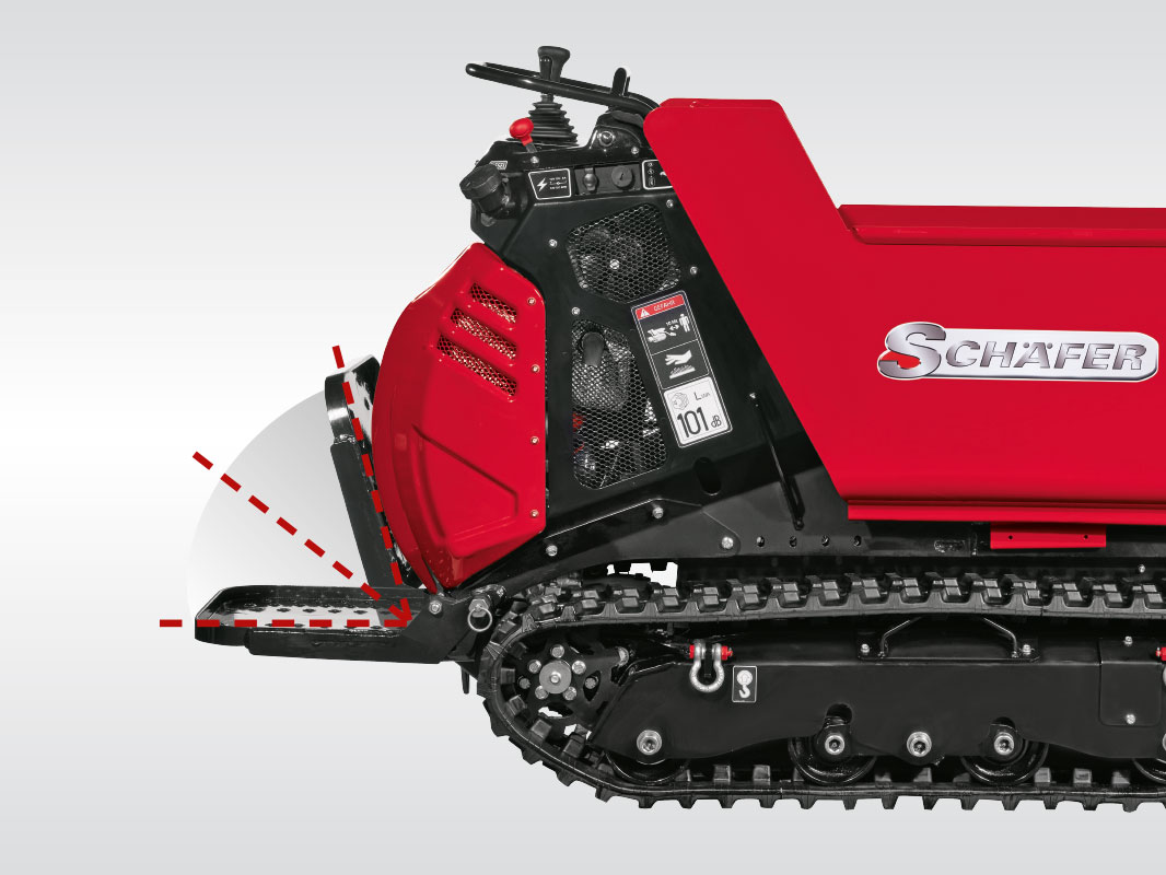 Detailansicht des Fahrerstandes des Dumpers DHK 600 D