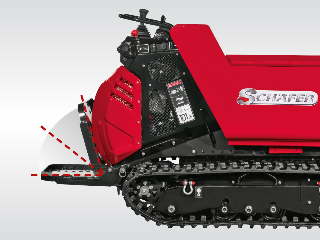 Detailansicht des Fahrerstandes des Dumpers DSK 800 D